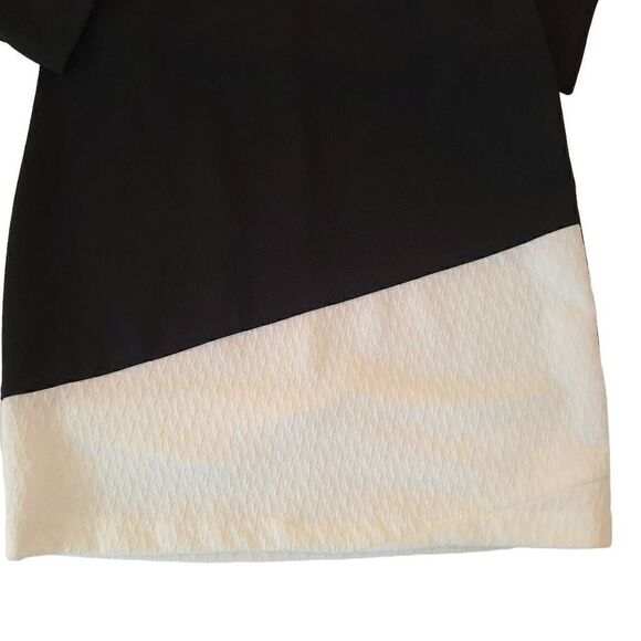 MSK Womens Colorblock Lined Stretch Pullover Dress Shift Black White Size Small - Picture 7 of 11
